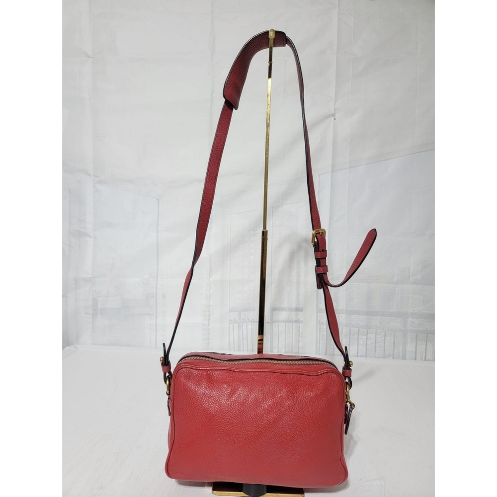 Authentic PRADA Vitello pocket Phenix Camera Bag Rosso - Picture 3 of 16